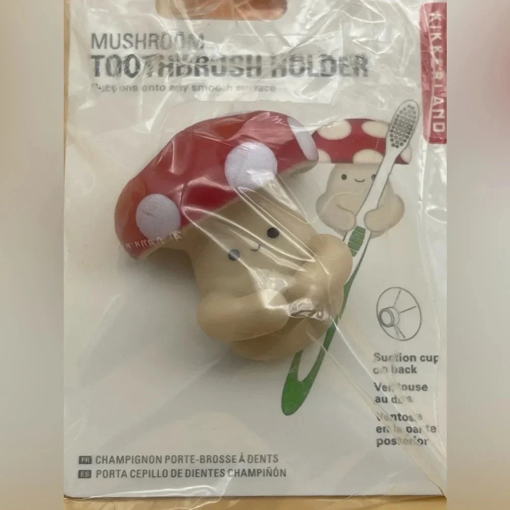 KIKKERLAND Mushroom Toothbrush Holder, NWT 🍄🪥